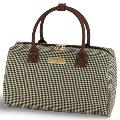 London Fog Cambridge 16" Duffle - Olive Houndstooth