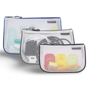 Travelon Set of 3 Assorted Piped Pouches - Bold