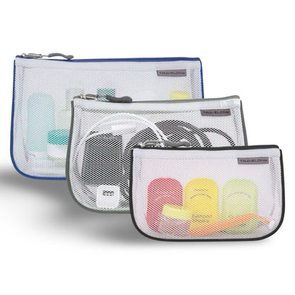 Travelon Set of 3 Assorted Piped Pouches - Bold