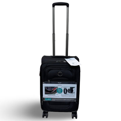 Delsey Paris Helium DLX 22" Spinner Carry On Suitcase – Black
