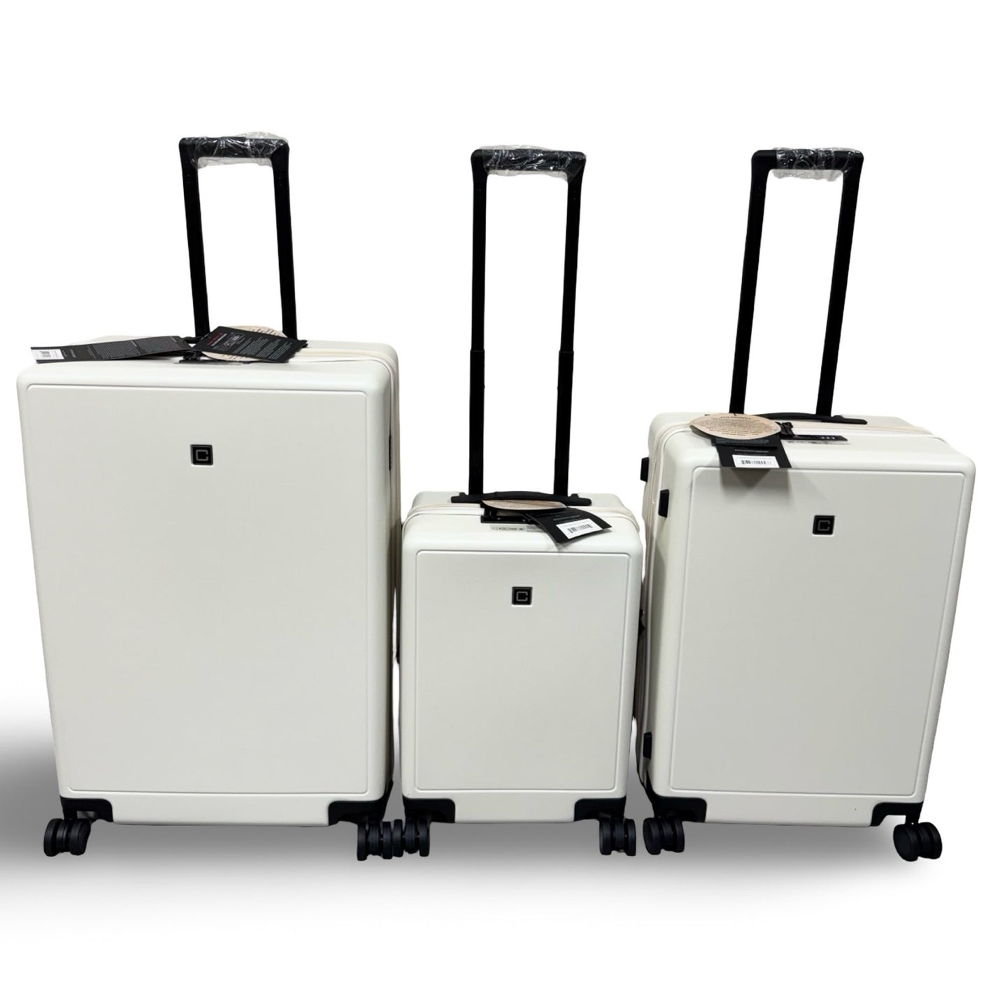 CHAMPS 3-Piece Vintage Muse Collection Hardside Luggage Set - Ivory Black