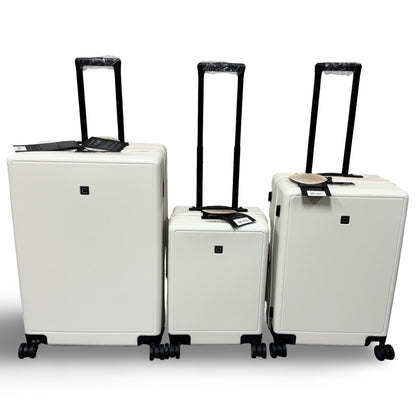 CHAMPS 3-Piece Vintage Muse Collection Hardside Luggage Set - Ivory Black