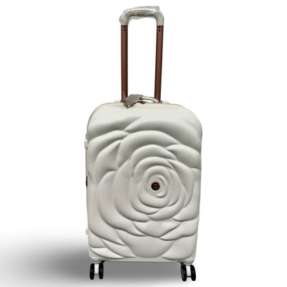 Thalia Sodi Rose Flower 26" Expandable Luggage - White (Preowned)