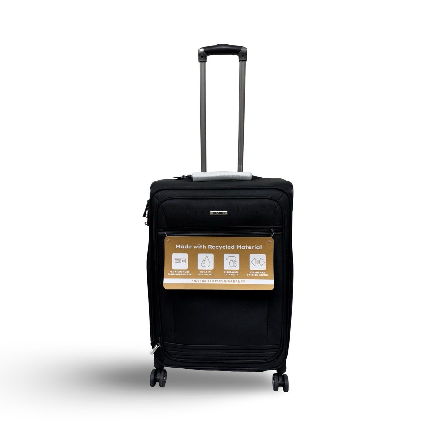 Ricardo Avalon Softside Medium Check-In Expandable Spinner  - Black