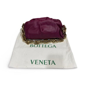 Bottega Veneta Teen Chain Leather Pouch – Bordeaux