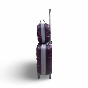 AMKA Gem 2-Pc. Carry-On Hardside Cosmetic Luggage Set - Purple