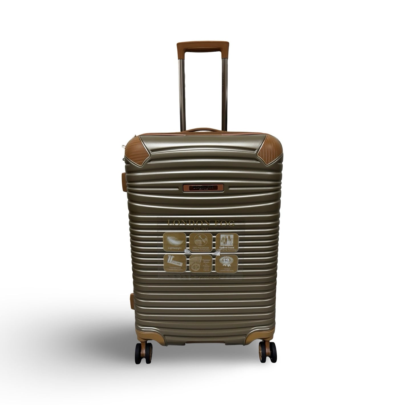 London Fog Chelsea 25" Hardside Spinner Suitcase - Champagne