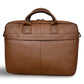 Samsonite Classic Leather Slim Brief - Cognac