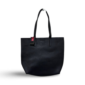 CHAMPS Onyx Collection Leather Business Tote - Black