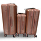 CHAMPS 3-Piece Iconic II Hardside Luggage Set – Rose Gold