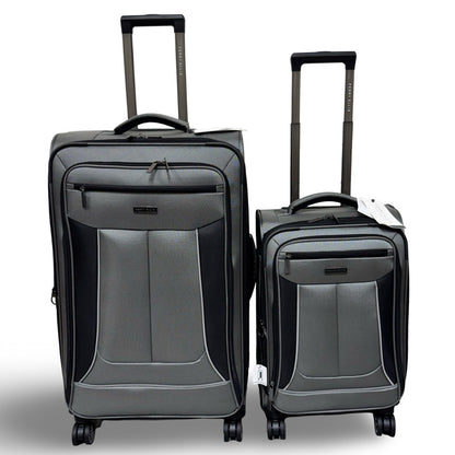 Perry Ellis Viceroy II 2-piece Luggage Set - Charcoal (Preowned)