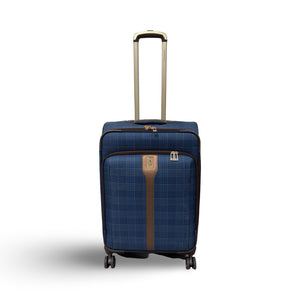 London Fog Brentwood III 25" Expandable Spinner Softside  - Navy, Bronze