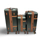 BADGLEY MISCHKA Grace Expandable Retro Luggage Set, 3 Piece - Olive Green