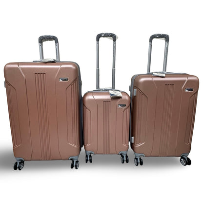 American Green Travel Denali 3-Pc. Anti-theft Hardside Luggage Set - Rose Gold