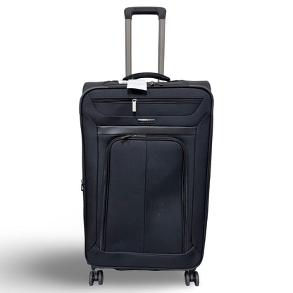 Perry Ellis Charleston Lightweight Spinner Luggage,black 29 suitcase - Black