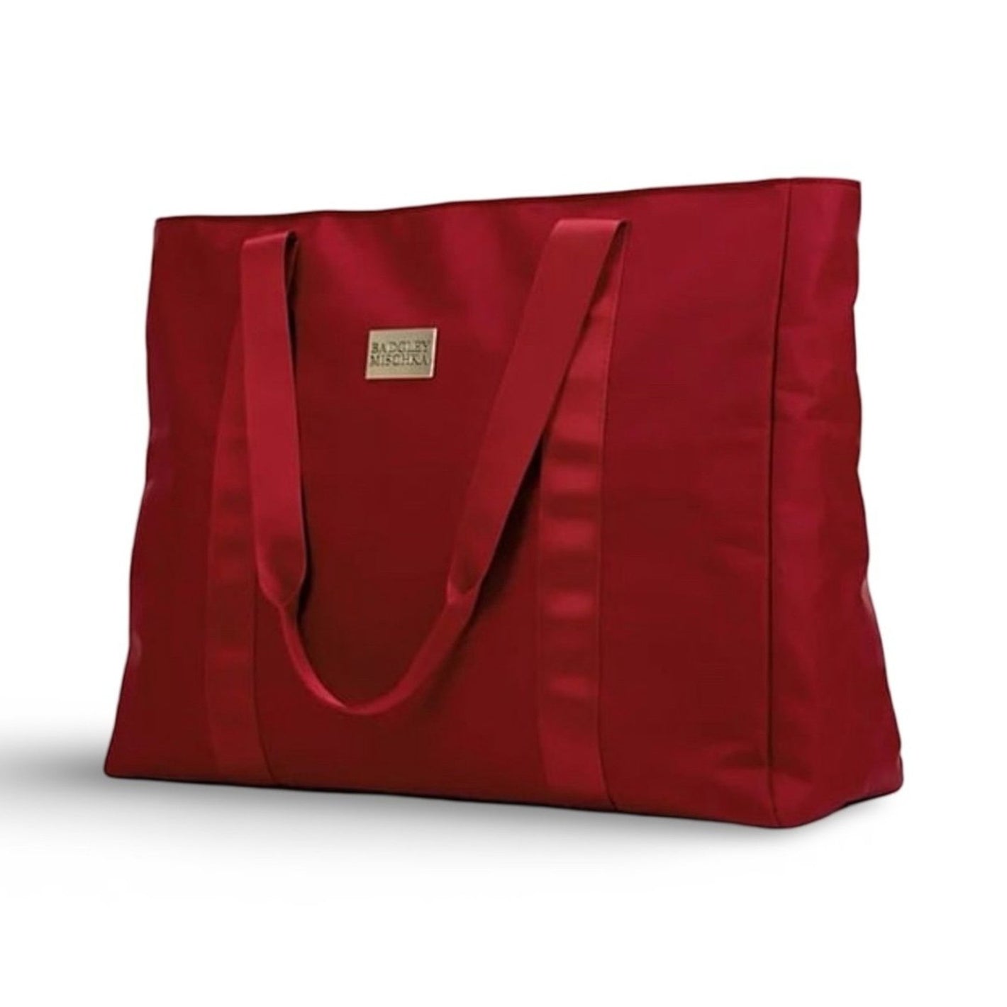 BADGLEY MISCHKA Nylon Travel Tote Weekender Bag- Burgundy