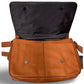Kenneth Cole Reaction Colombian Leather Crossbody 15.6" Laptop Bag - Cognac
