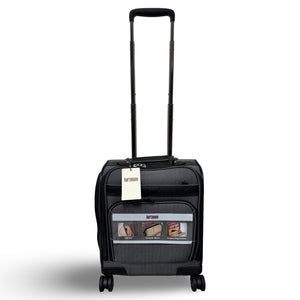 Hartmann Herringbone Deluxe Underseat Carry On Spinner - Black Herringbone