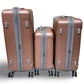 American Green Travel Denali 3-Pc. Anti-theft Hardside Luggage Set - Rose Gold