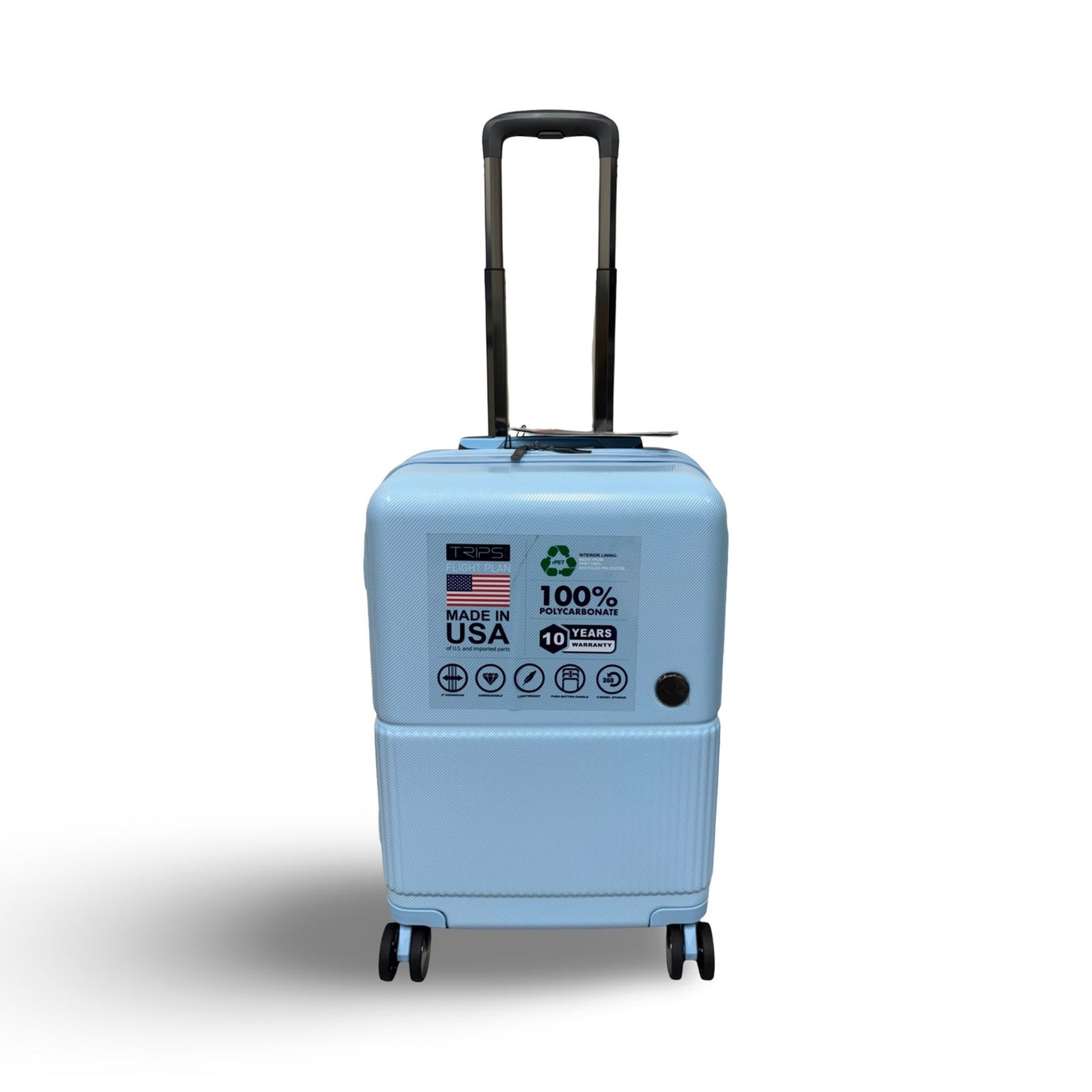 Trips Luggage Hardside Carry-On Luggage - Cool Blue