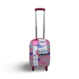 Travelers Club 5-Piece Kid's Carry-on Luggage Set - Rainbow Unicorn