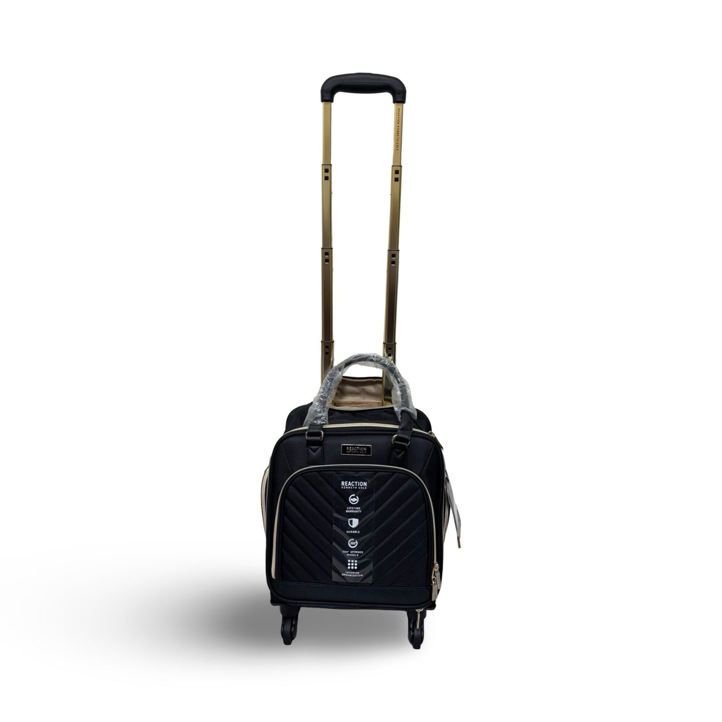 KENNETH COLE REACTION 17" Softside Chevron 4-Wheel Spinner Carry-On Underseater