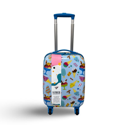 Travelers Club Kid's Hard Side Carry-On Spinner 5 Piece Luggage Set - Icecream