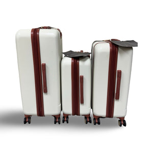 Badgley Mischka Mia Expandable Retro Luggage Set, 3 Piece - Champagne