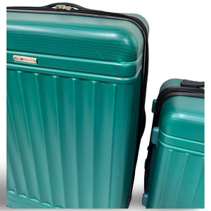 Solite Asher 3-Piece Expandable Spinner Luggage Set - Green