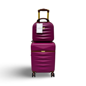 PUÍCHE Jewel Carry-on Cosmetic Luggage, Set of 2 – Magenta