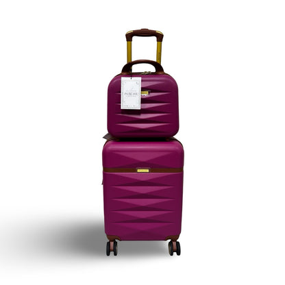 PUÍCHE Jewel Carry-on Cosmetic Luggage, Set of 2 – Magenta