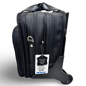 McKlein Roosevelt 17" Nylon Wheeled Laptop Briefcase w/ Removable Sleeve - Black