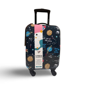 TRAVELERS CLUB Kid's Hard Side Carry-On Spinner 5 Piece Luggage Set – Space