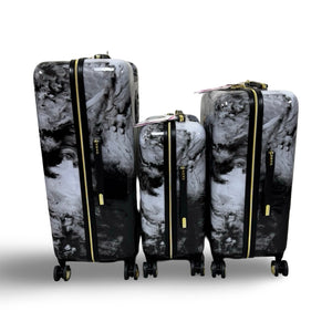 Bebe 3-Piece Hardside Luggage set - Black Marble