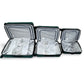 Solite Asher 3-Piece Expandable Spinner Luggage Set - Green