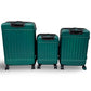 Solite Asher 3-Piece Expandable Spinner Luggage Set - Green