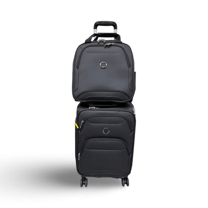 Delsey Storm Plus 2-piece Under Seater & Carry-On Set – Black (USED)