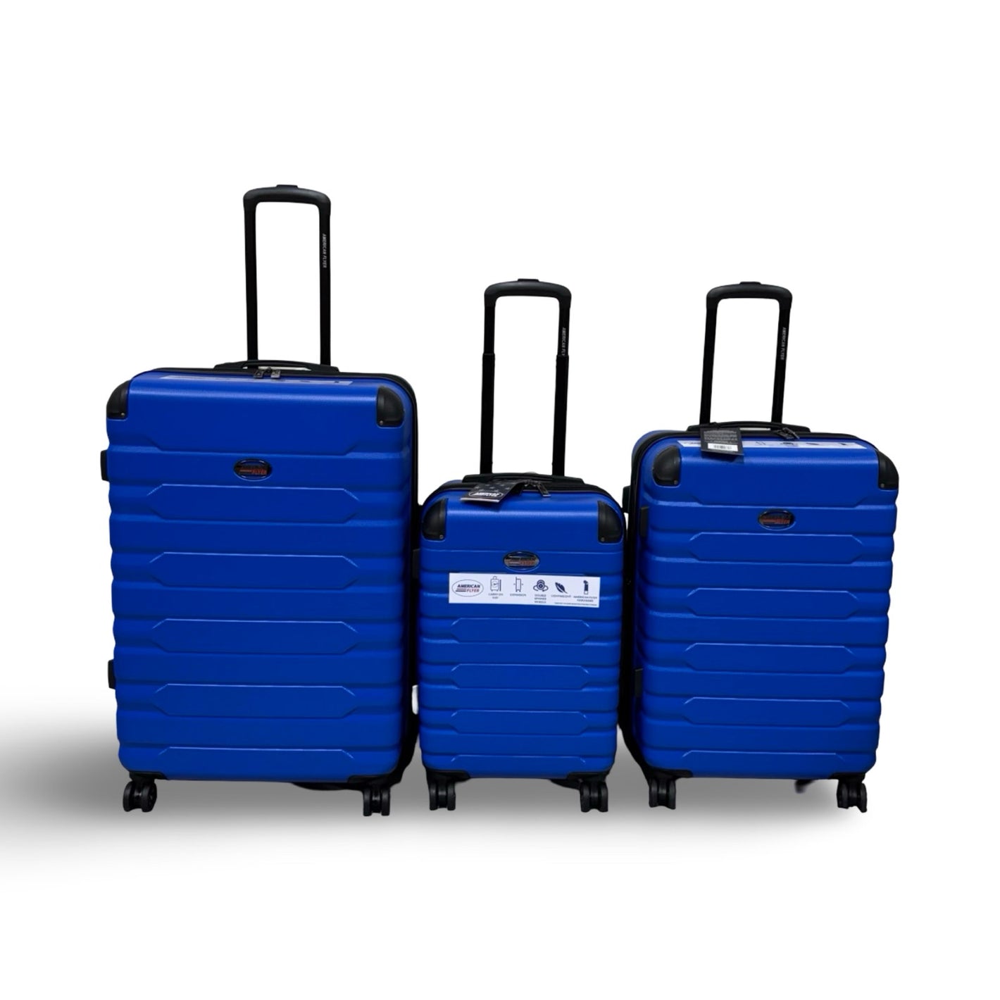 American Flyer Mina 3-Piece Hardside Luggage Set - Blue