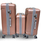 American Green Travel Denali 3-Pc. Anti-theft Hardside Luggage Set - Rose Gold