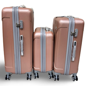American Green Travel Denali 3-Pc. Anti-theft Hardside Luggage Set - Rose Gold
