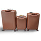 CHAMPS 3-Piece Iconic II Hardside Luggage Set – Rose Gold