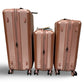 CHAMPS 3-Piece Iconic II Hardside Luggage Set – Rose Gold