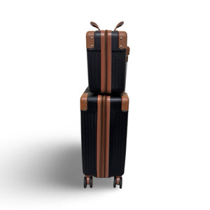 PUÍCHE Trésor Carry-on Vanity Trunk Luggage, Set of 2, Black.