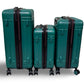 Solite Asher 3-Piece Expandable Spinner Luggage Set - Green