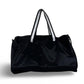 Adrienne Vittadini Black Haute Heritage Zip Fully Lined Duffel Bag
