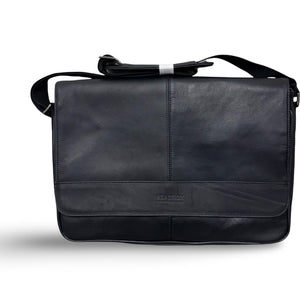 Kenneth Cole Reaction Colombian Leather Crossbody 15.6" Laptop Bag