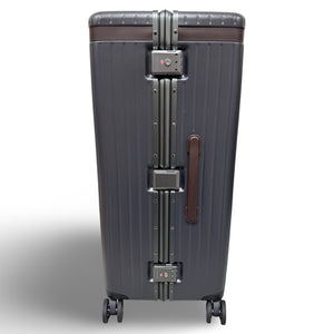 Carl Friedrik The Large Check In Spinner Suitcase - Grey/Chocolate