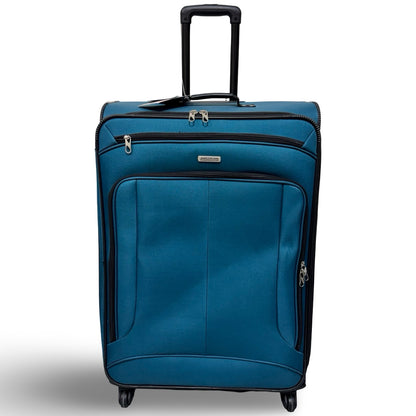 American Tourister Pop Max Large Checked Softside  - Teal