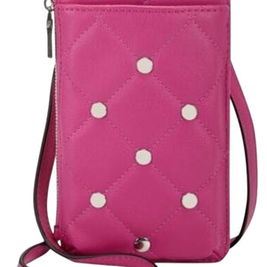 INC International Concepts Studded Quilted Women's wallet crossbody -ORCHID