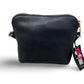 CHAMPS Leather Top-Zip Shoulder Bag - Black